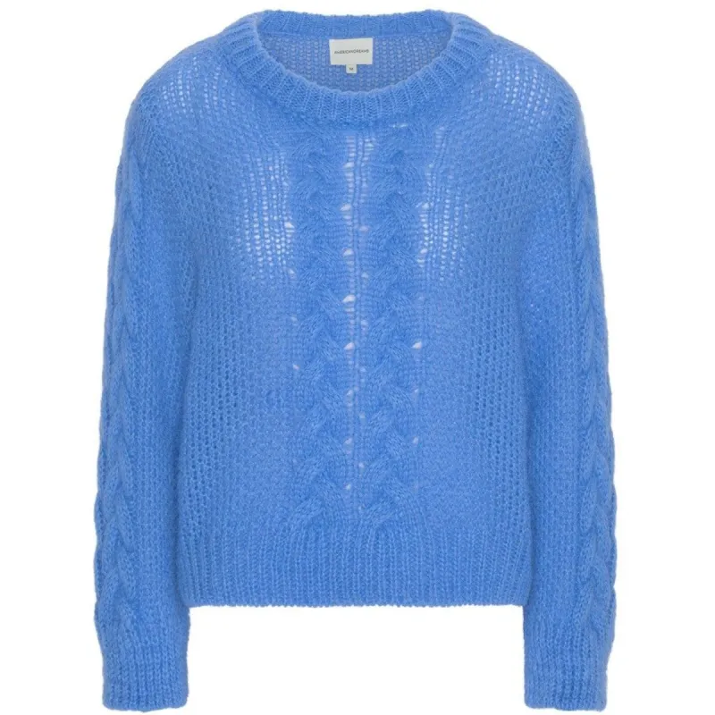 Louisa Cable Knit Pullover - Sky Blue sold by American Dream