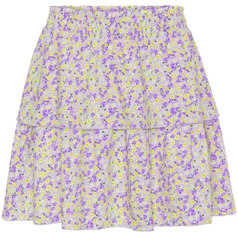 Sally Short Skirt - Lilac / Yellow Flower made by Americandreams