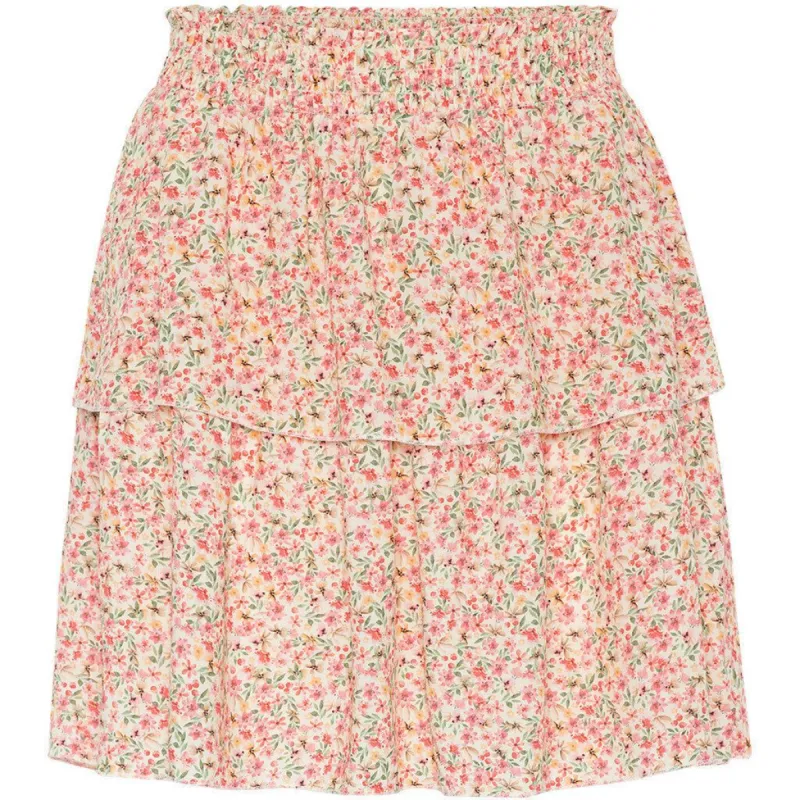 Sally Short Skirt - Light Pink Flower made by Americandreams
