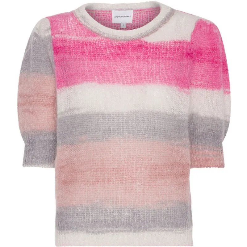 Kenza Short Sleeve Knit Pullover - Pink Dream made by Americandreams