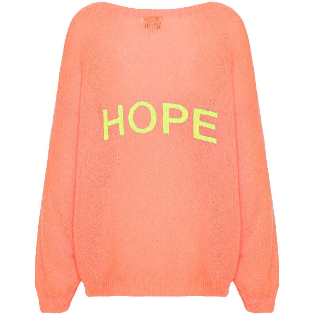 Silja Back Letters - Salmon W/ Lime Green Letters (HOPE) sold by American Dream
