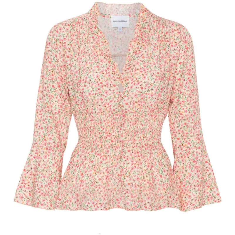 Sally Top - Light Pink Flower sold by American Dream