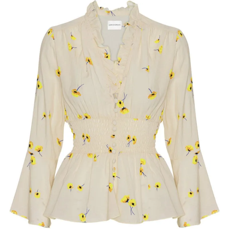 Sally Top - Beige Flower sold by American Dream