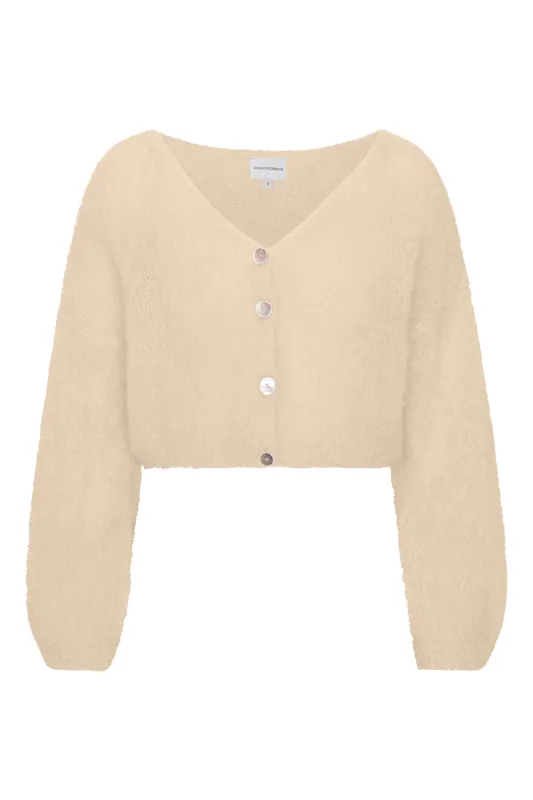 Cornelia Cropped Cardigan Almond sold by Americandreams