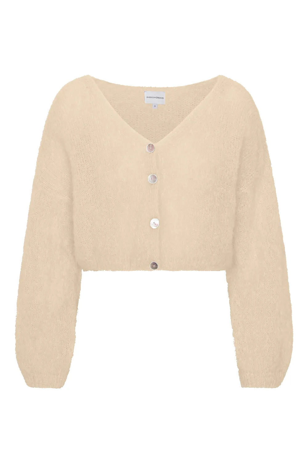 Cornelia Cropped Cardigan Almond sold by Americandreams