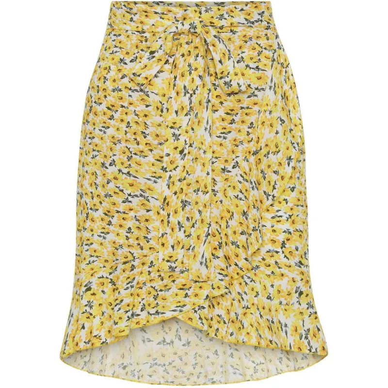 Milly Wrap Skirt Short - Yellow Flower sold by American Dream