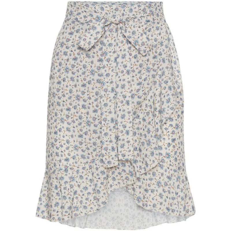 Milly Wrap Skirt Short - Blue Flower sold by American Dream