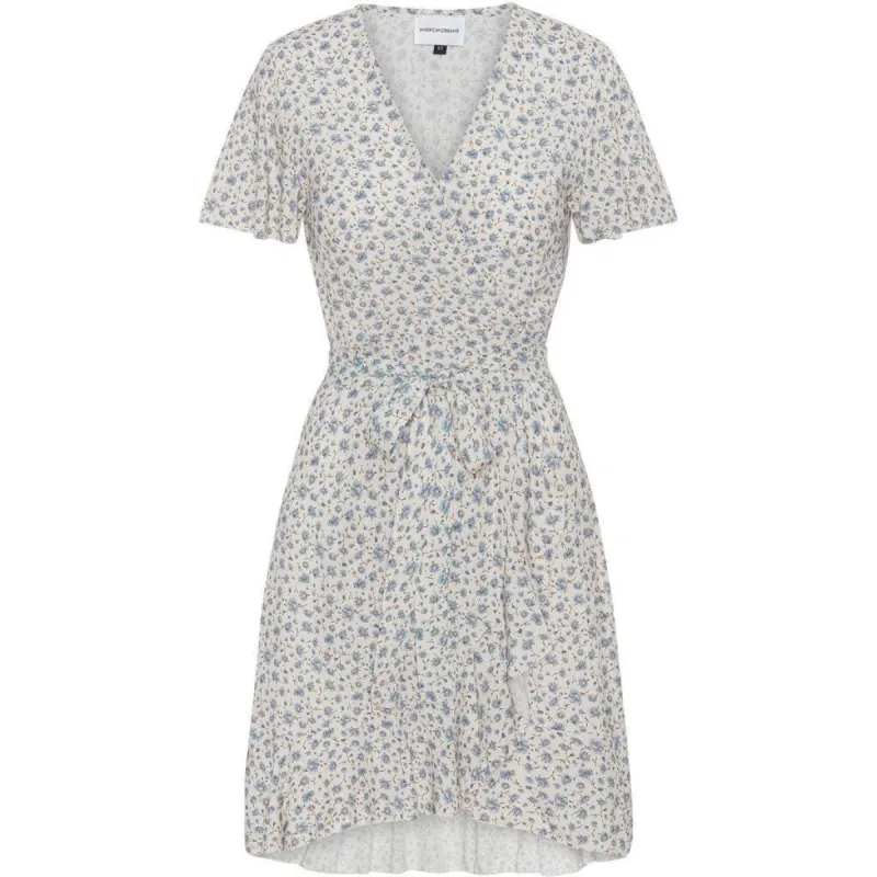 Milly Wrap Dress Short - Blue Flower sold by American Dream