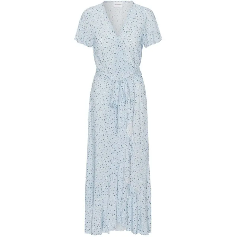 Milly Wrap Dress Long - Light Blue Flower sold by American Dream