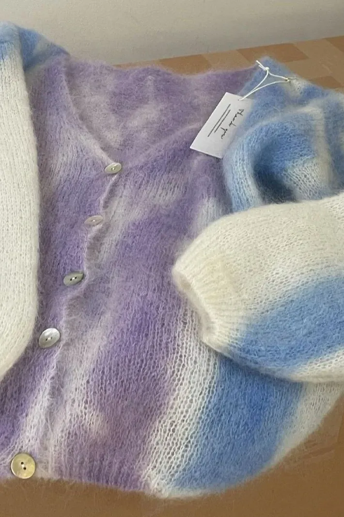 Cornelia Cardigan Lilac/Blue Ombre - Sample sold by Americandreams product image thumbnail 2