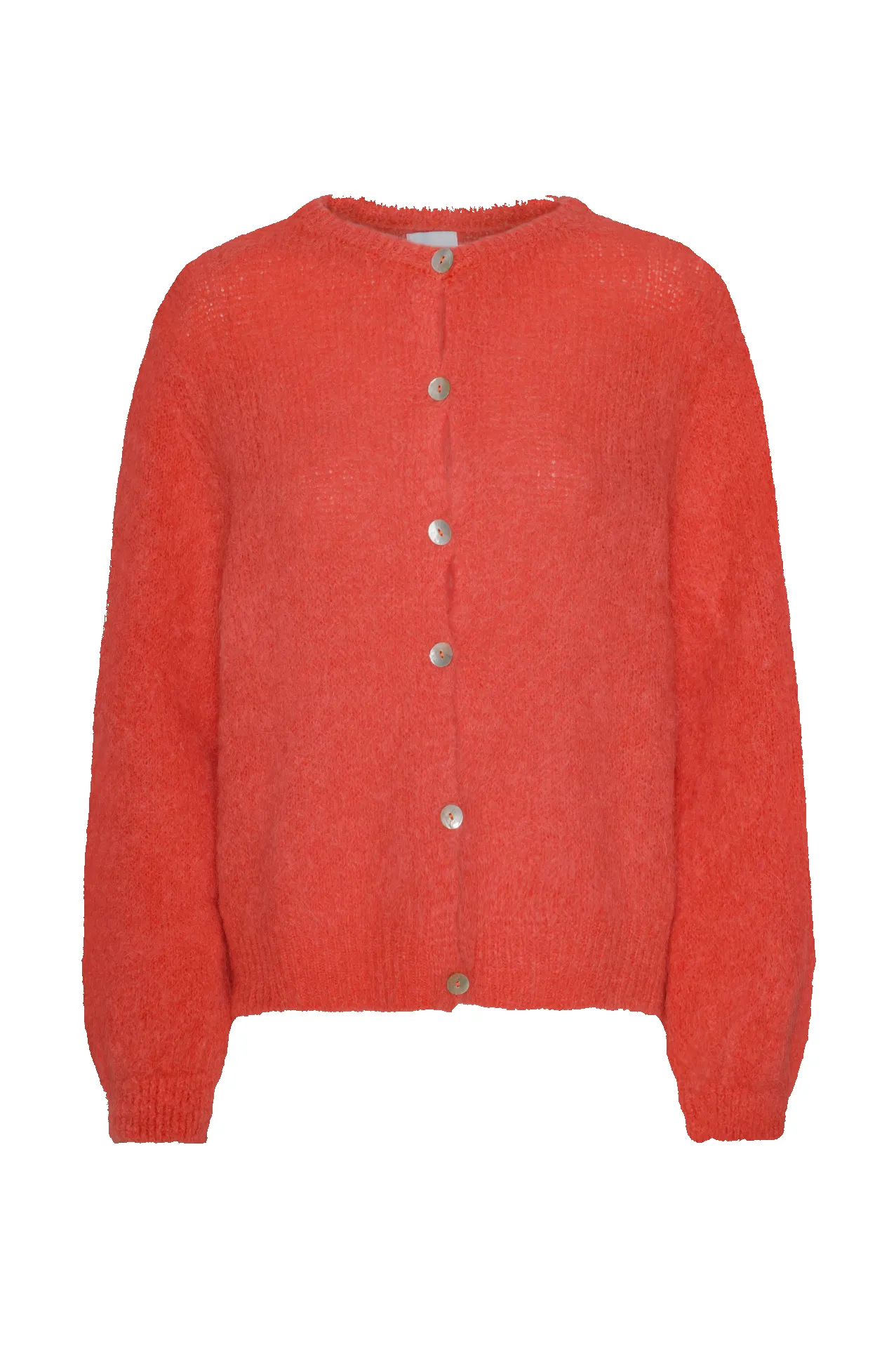 Susan Alpaca Cardigan Coral Red sold by Americandreams