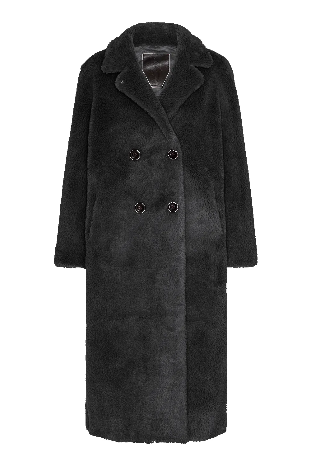 Fiona Long Coat Without Fur Black sold by Americandreams