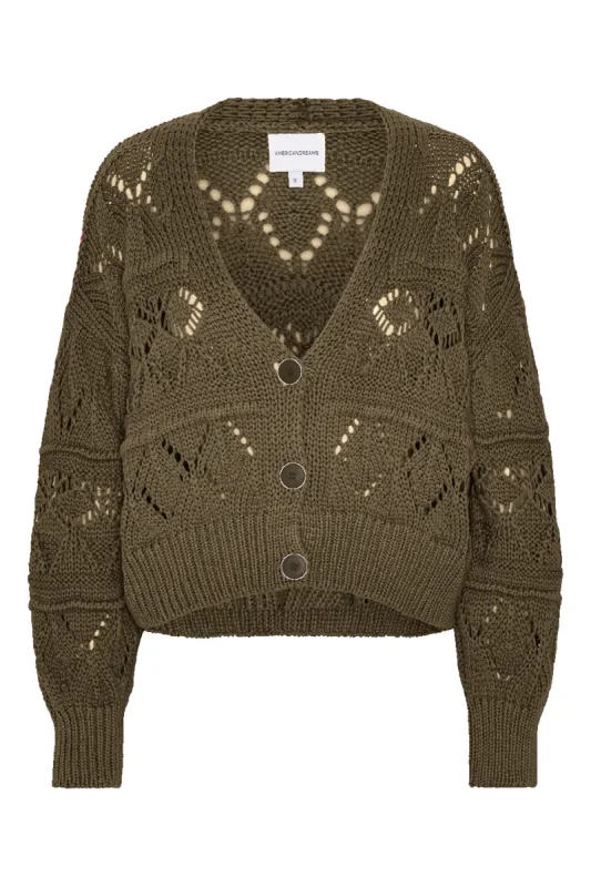 Riley Cotton Cardigan Dark Brown sold by American Dream