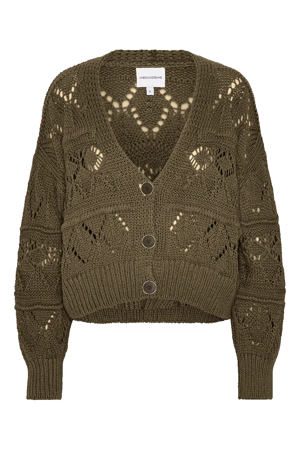 Riley Cotton Cardigan Dark Brown sold by American Dream