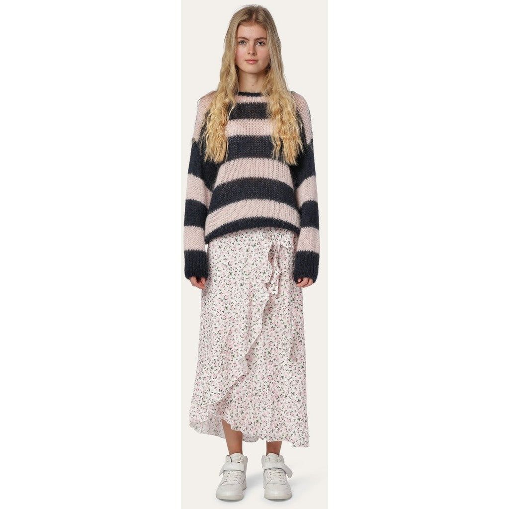 Amira Knit Pullover - Navy/Light Pink Striped sold by American Dream product image thumbnail 2