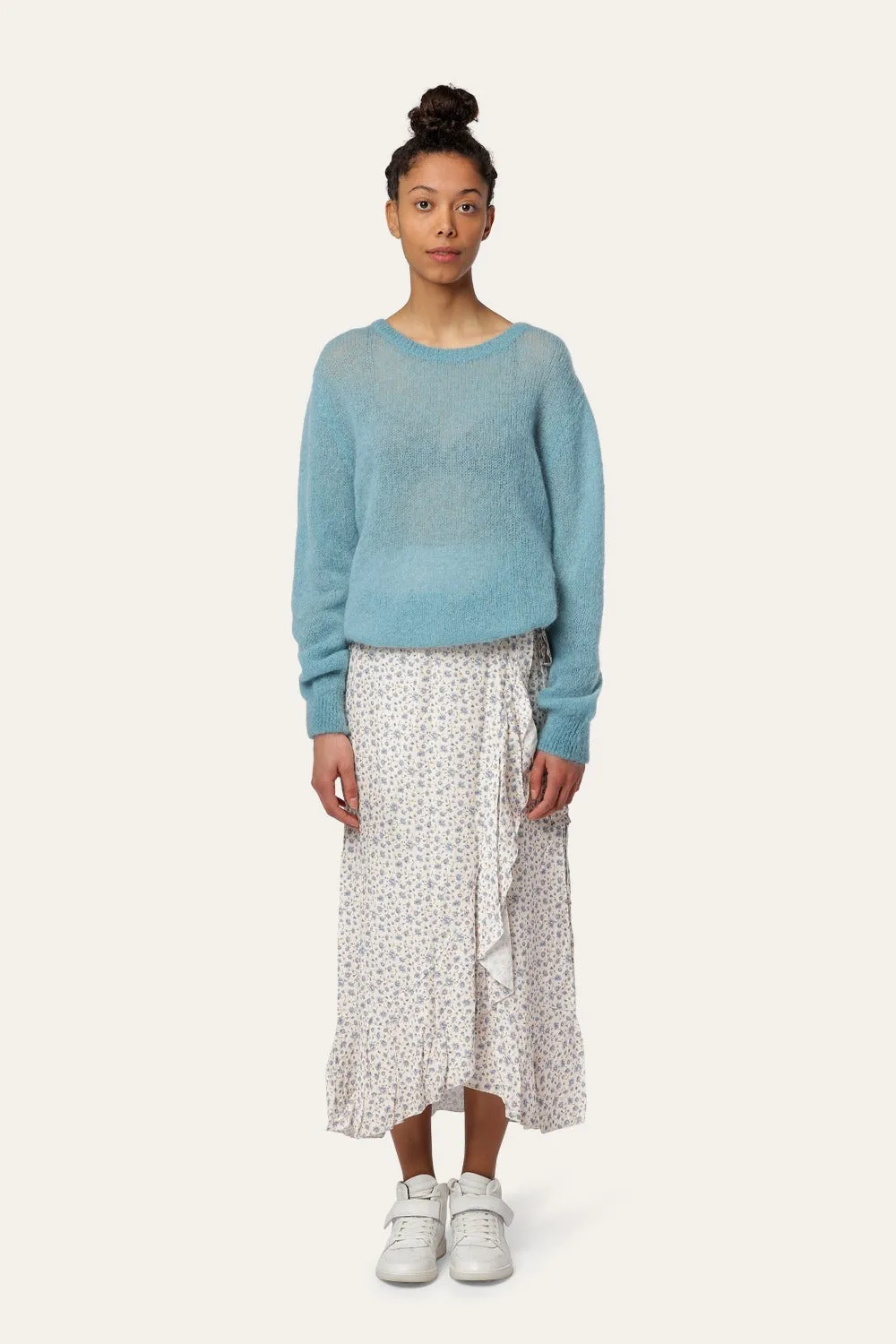 Ulla O Neck Knit Pullover Turquoise sold by Americandreams product image thumbnail 2