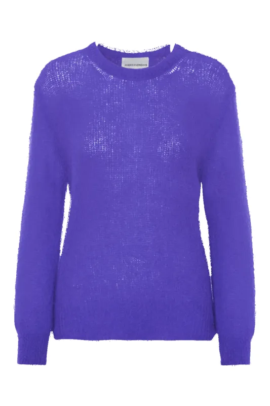 Ulla O Neck Knit Pullover Violet made by Americandreams