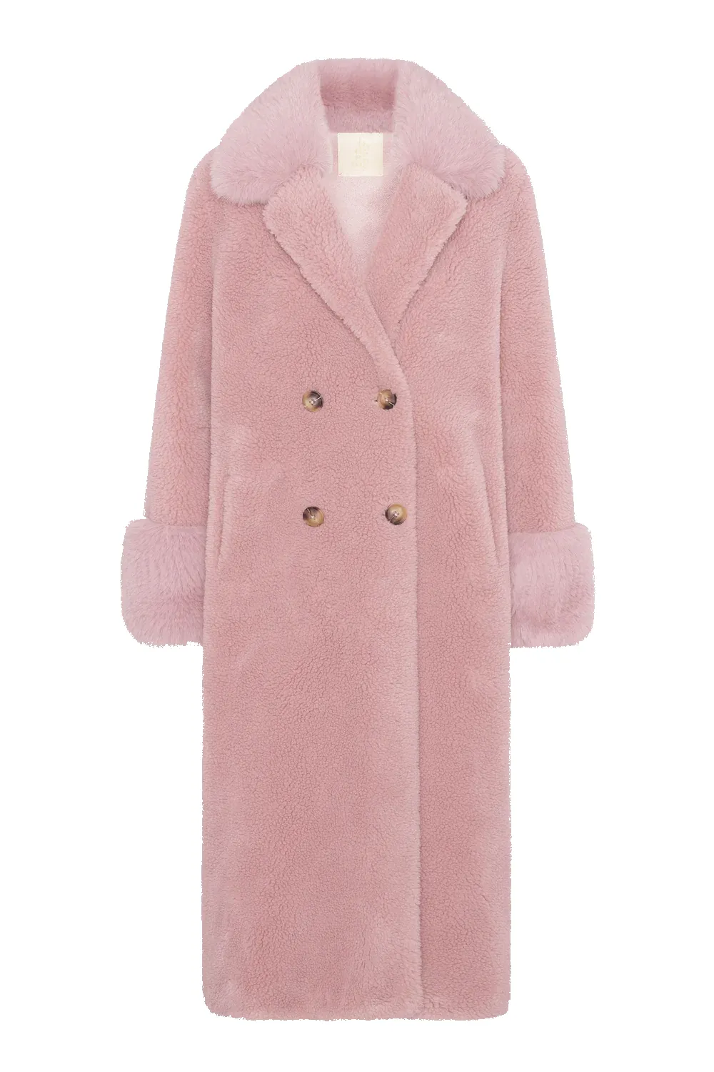 Fiona Long Wool Coat Light Pink sold by Americandreams