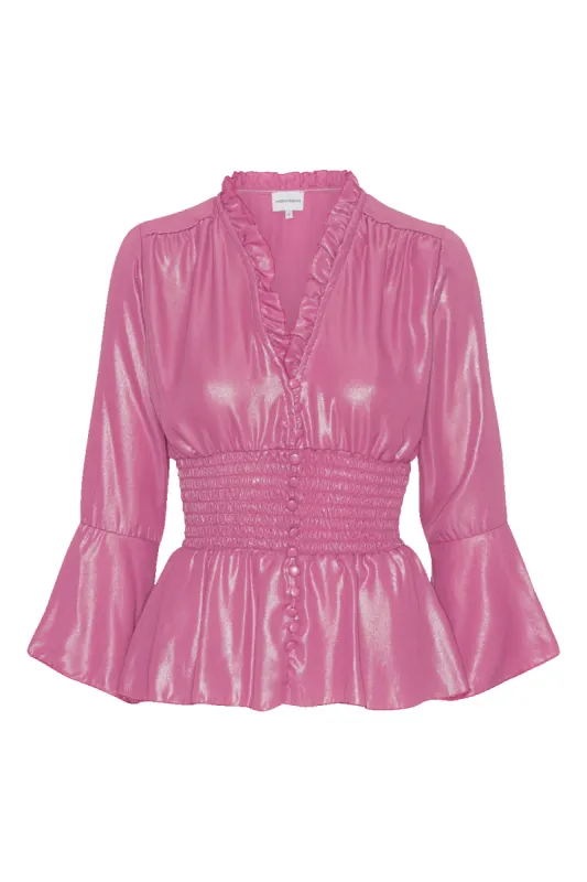 Sally Shimmer Top Pink - Sample sold by Americandreams