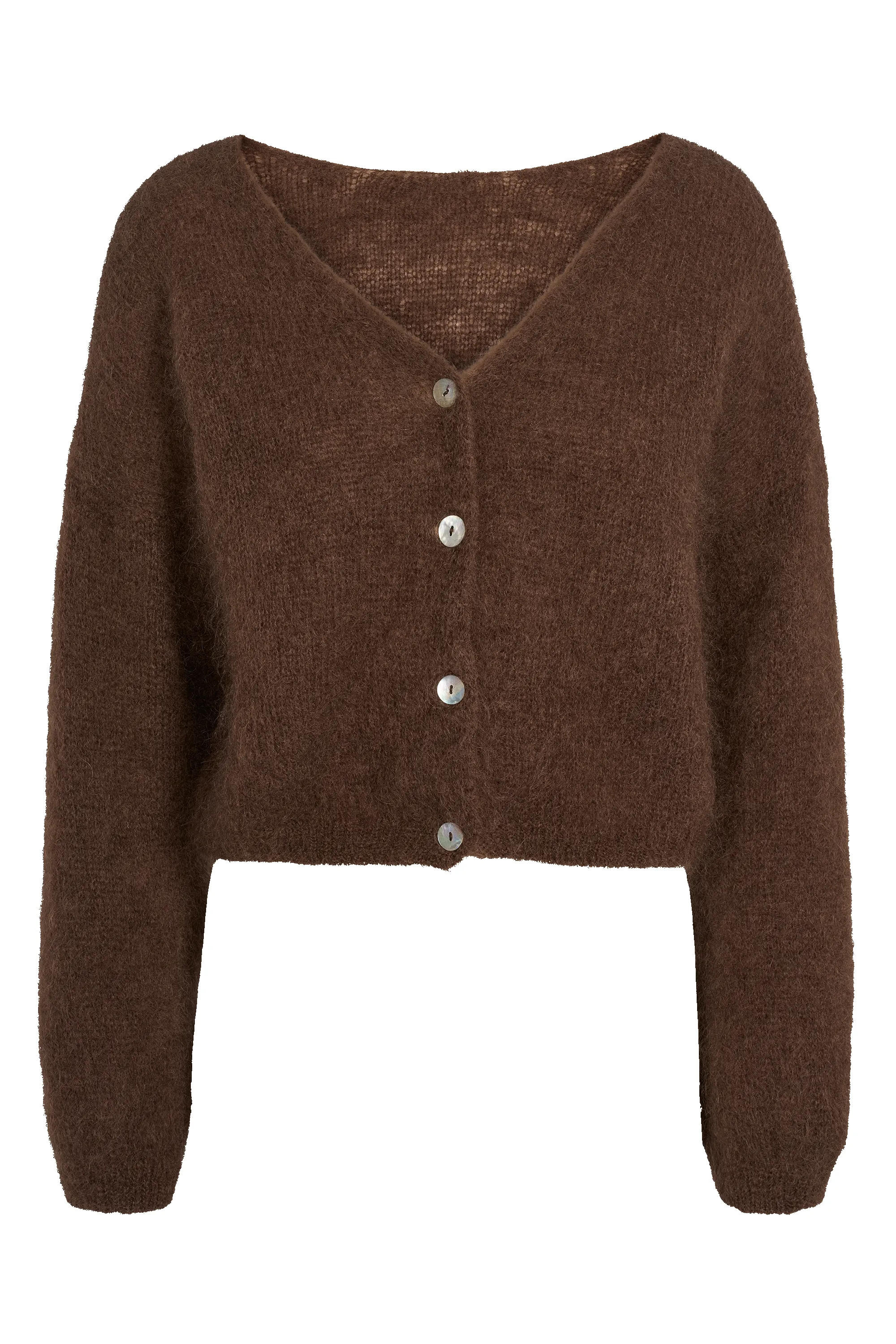 Cornelia Cropped Cardigan Cocoa sold by Americandreams