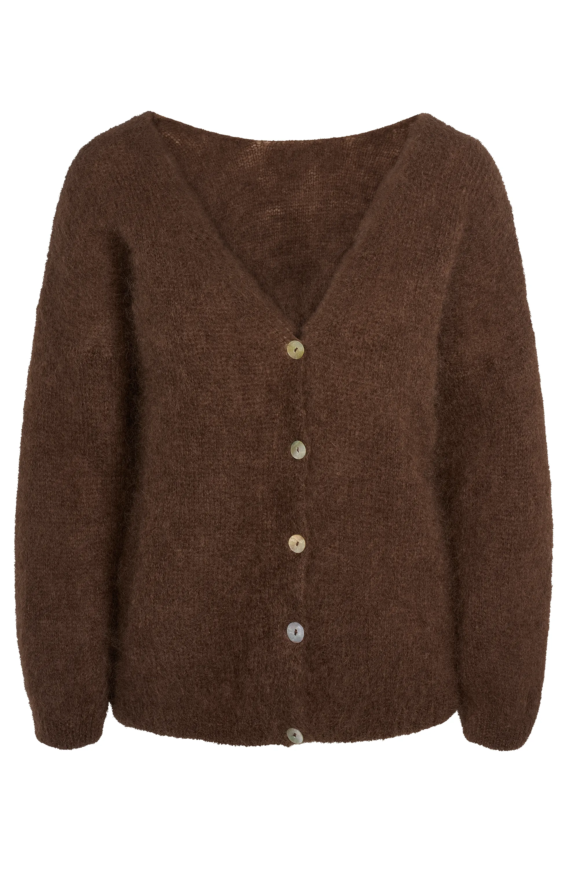 Cornelia LS Cardigan Cocoa sold by Americandreams