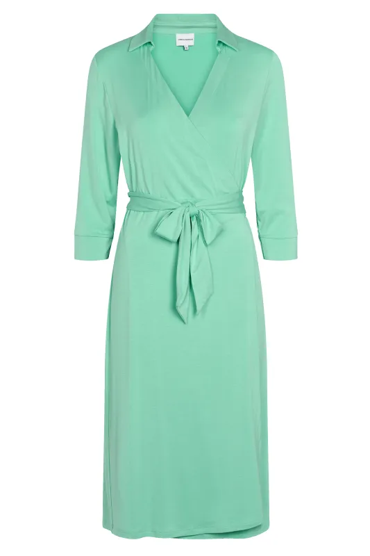 Gabe Half Sleeves Dress Midi Mint Green made by Americandreams