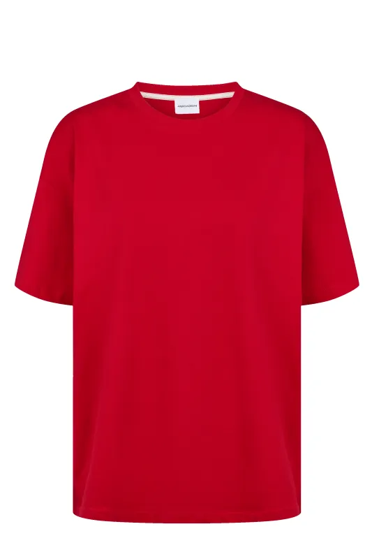 Doria Boxy T-Shirt Bright Red made by Americandreams