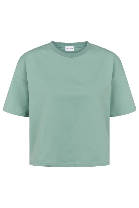Kelly Boxy Tee Short Turquoise made by Americandreams