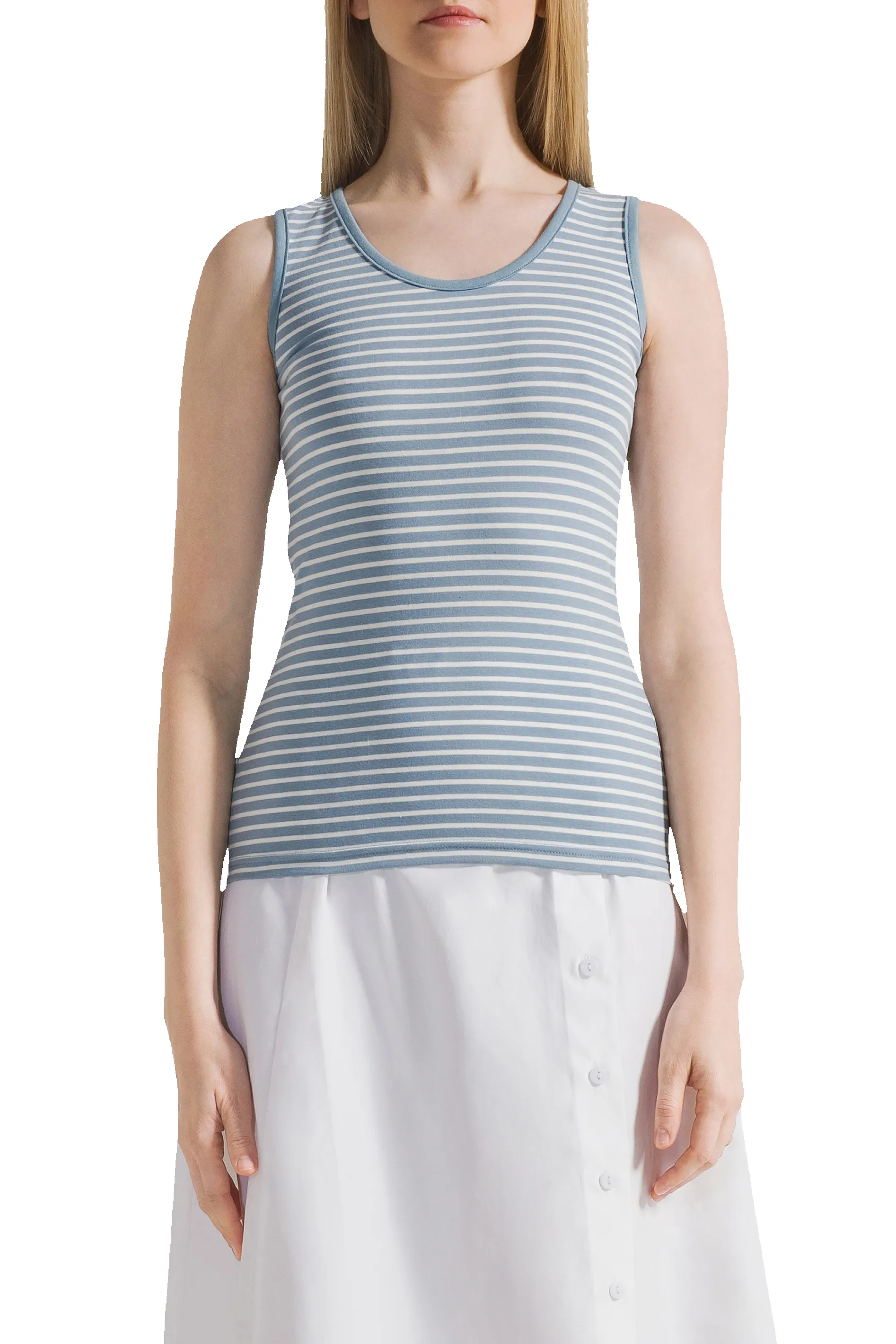 Boline Striped Tank Top White / Light Blue sold by Americandreams product image thumbnail 2
