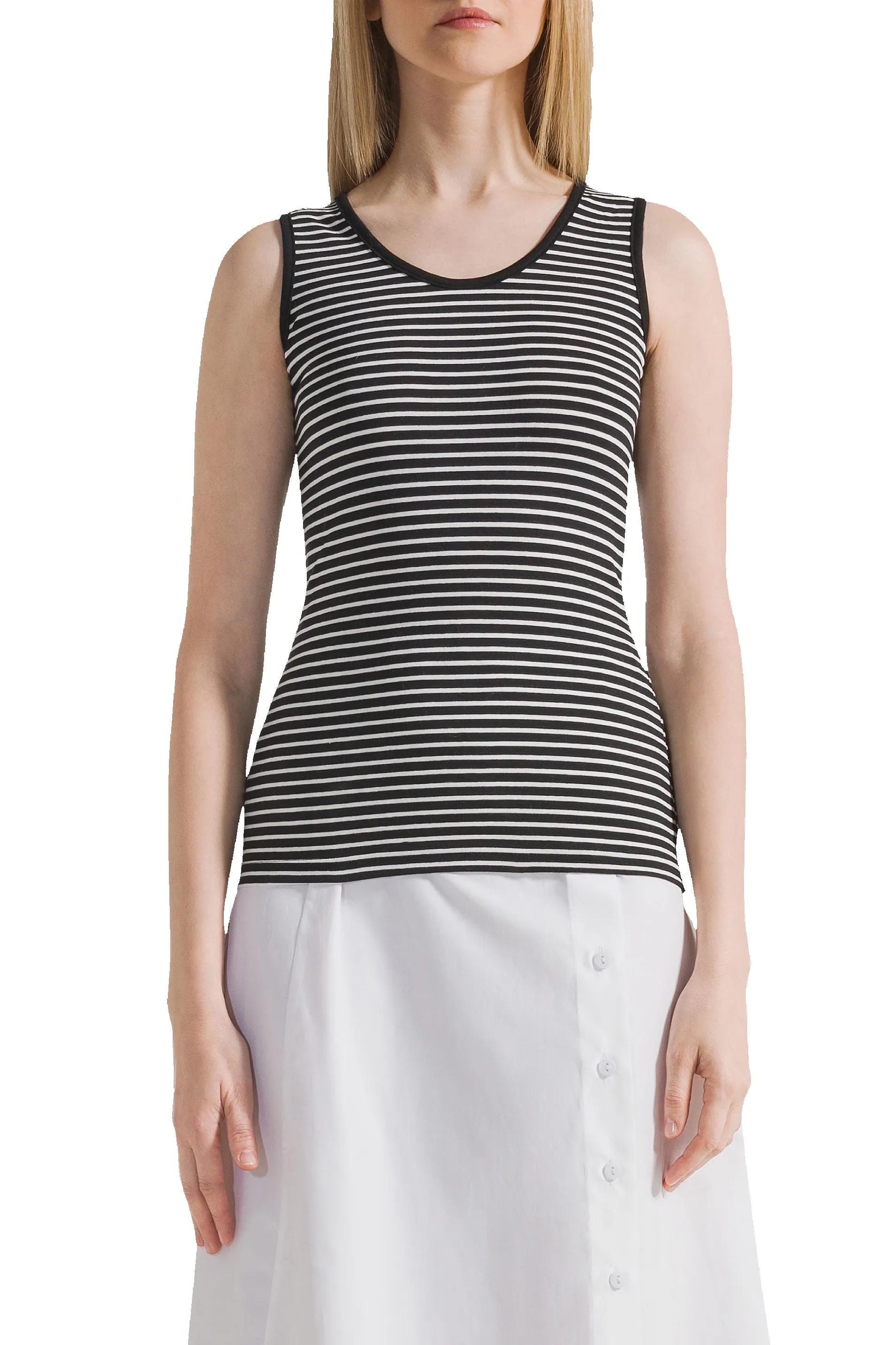 Boline Striped Tank Top White / Black sold by Americandreams product image thumbnail 2