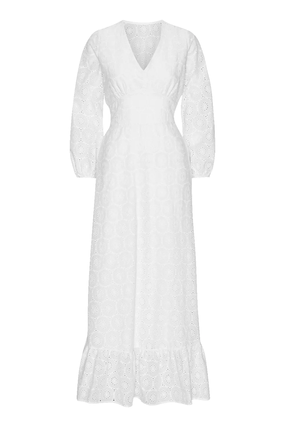 Mollie Cotton Dress White sold by Americandreams