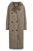 Joa Wool Coat Long Taupe sold by Americandreams