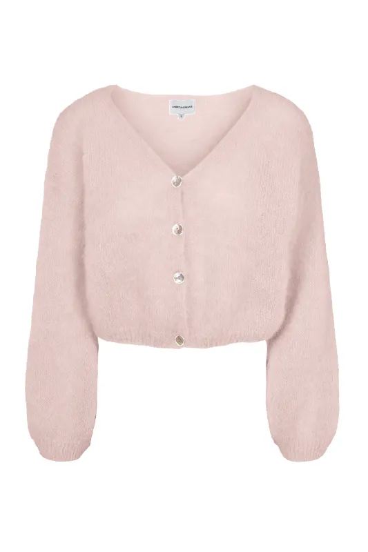 Cornelia Cropped Cardigan Light Pink sold by Americandreams