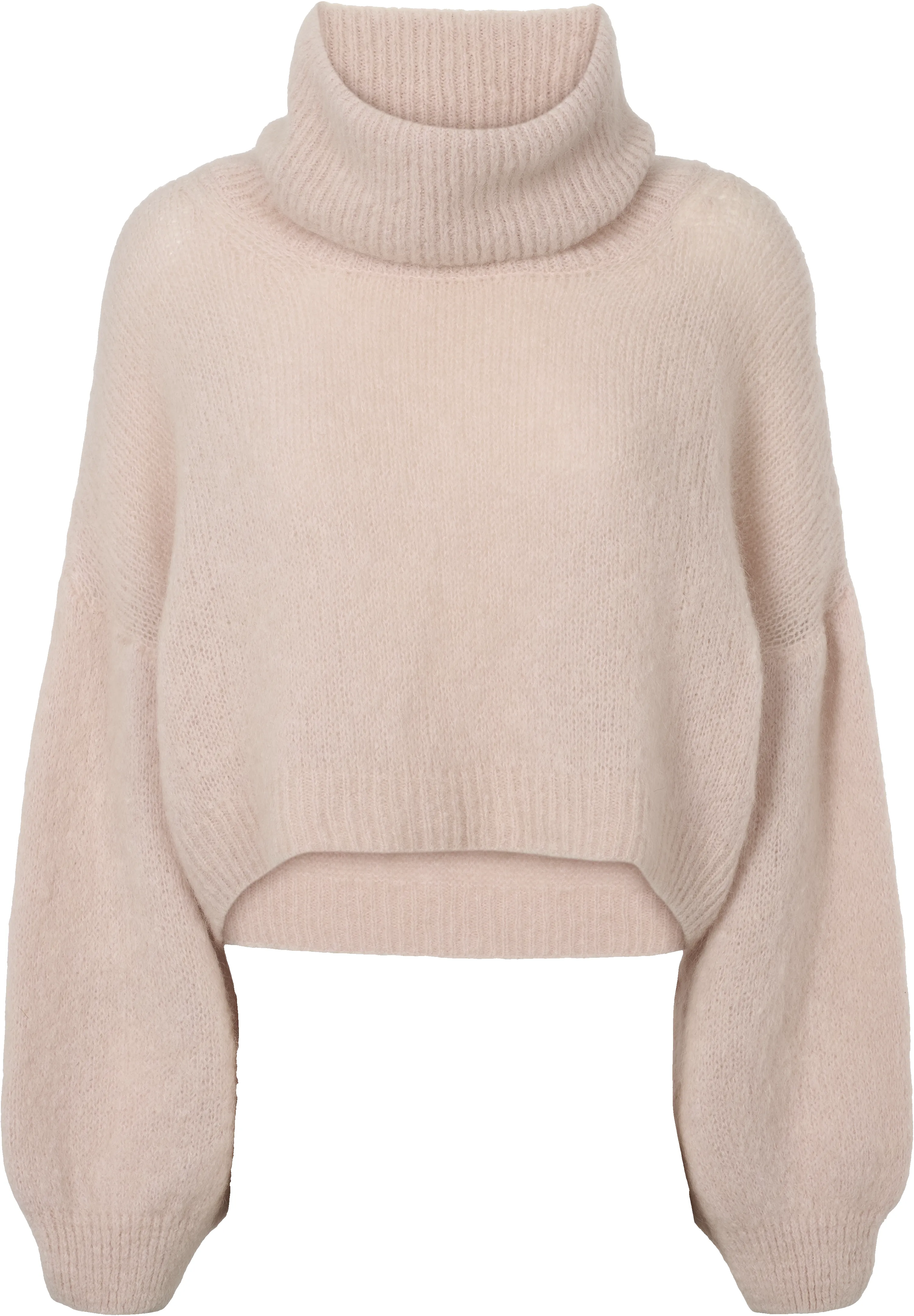 Andrea Rollneck Cropped Alpaca Pullover Light Taupe sold by Americandreams