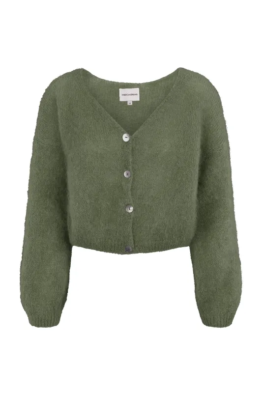 Cornelia Cropped Cardigan Seaweed Green sold by Americandreams
