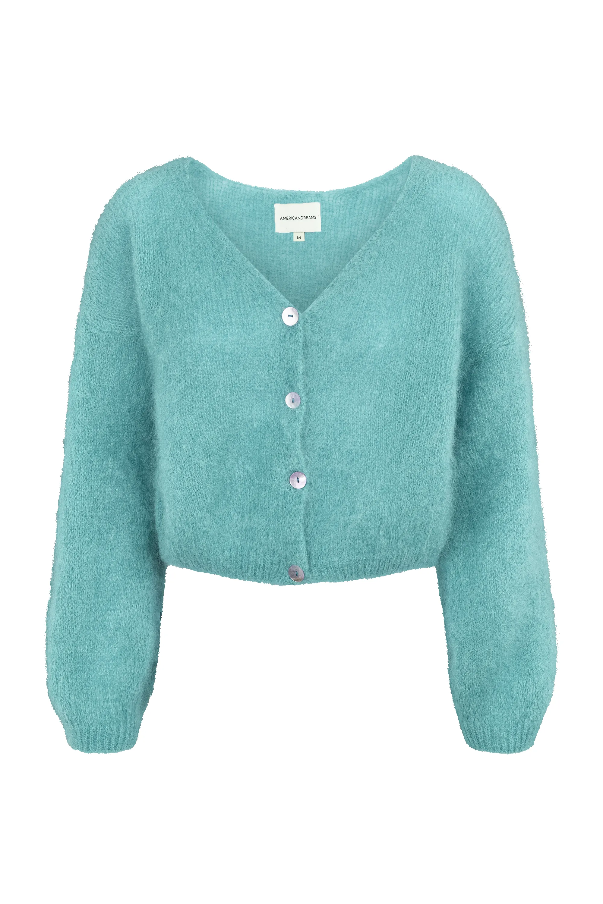 Cornelia Cropped Cardigan Seafoam Green sold by Americandreams