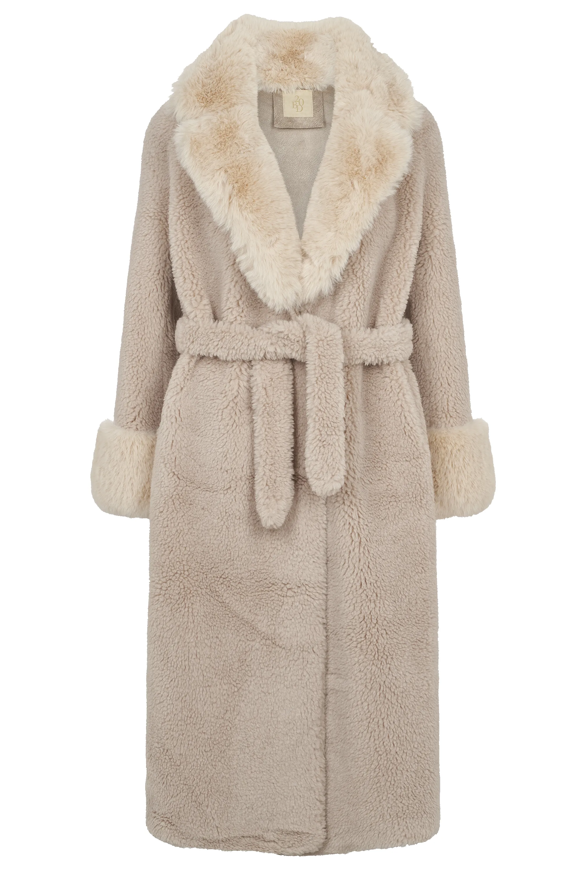Farah Belted Teddy Coat Biege sold by Americandreams
