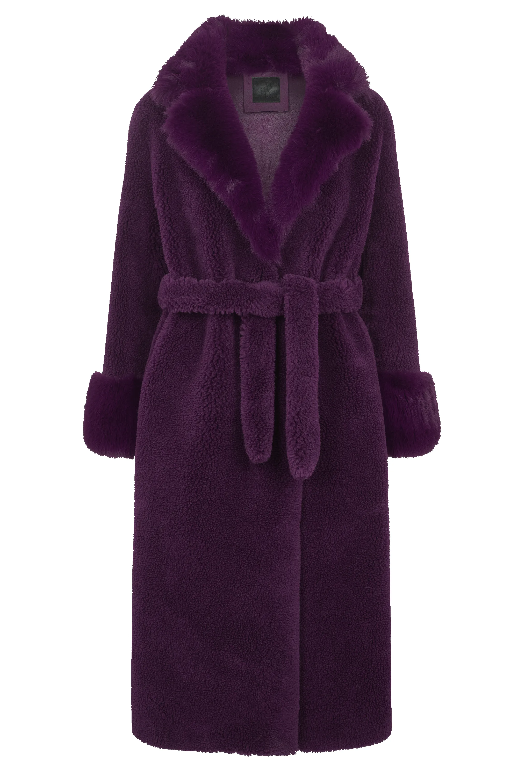 Farah Belted Teddy Coat Lilac sold by Americandreams