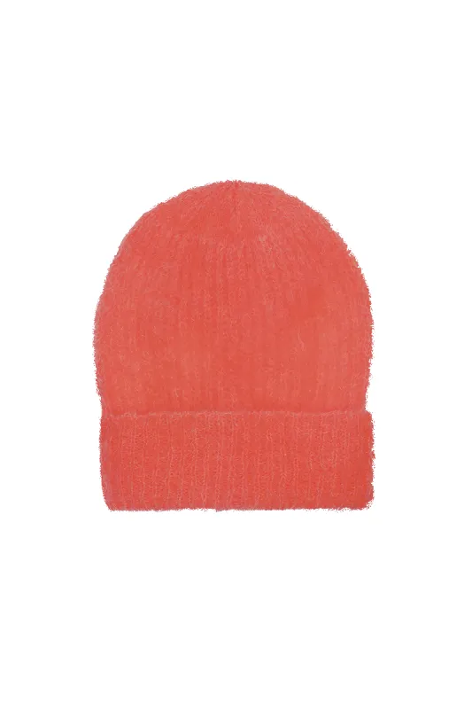 Mila Mohair Beanie Coral Red sold by Americandreams