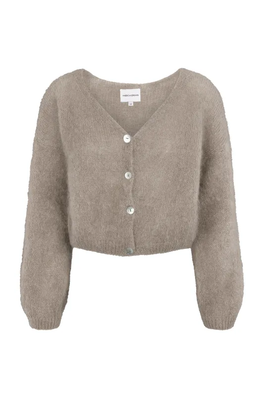 Cornelia Cropped Cardigan Light Taupe sold by Americandreams