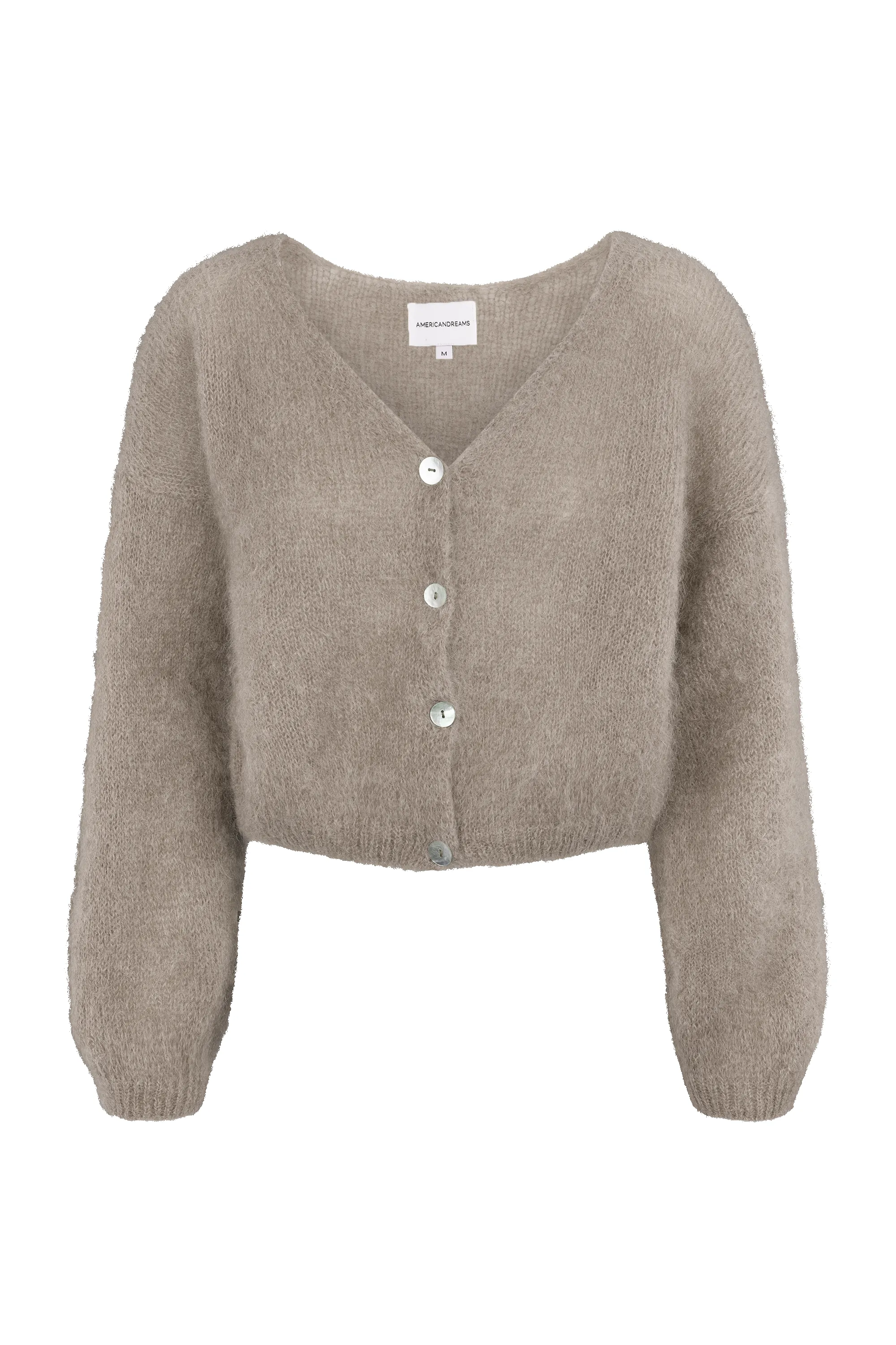 Cornelia Cropped Cardigan Light Taupe sold by Americandreams