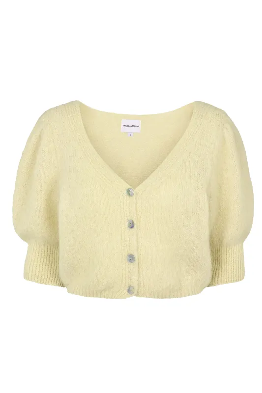Manda Cotton Cardigan Light Yellow sold by Americandreams