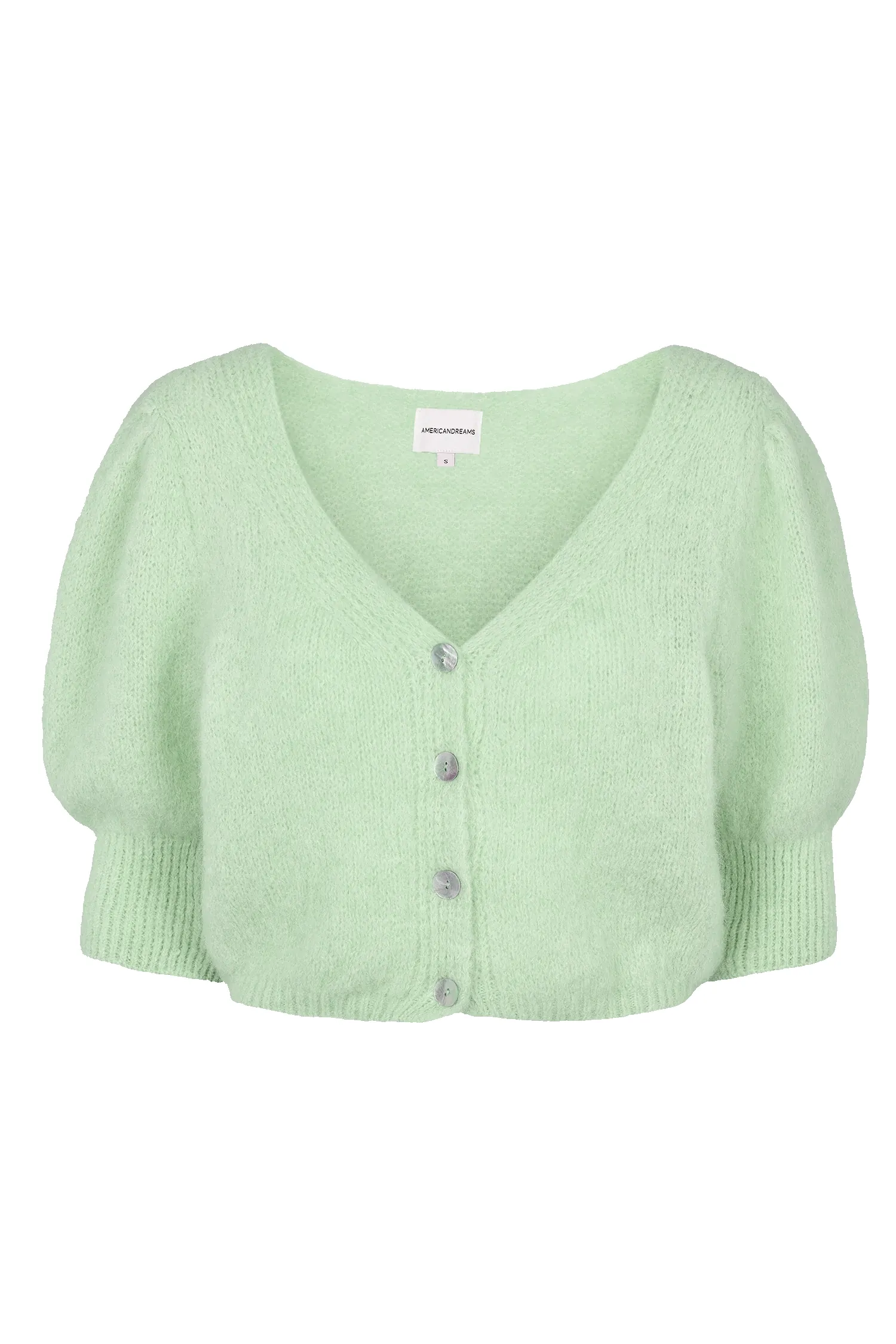 Manda Cotton Cardigan Light Green sold by Americandreams