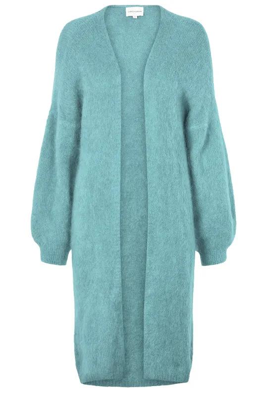 June Long Alpaca Cardigan Seafoam Green sold by Americandreams