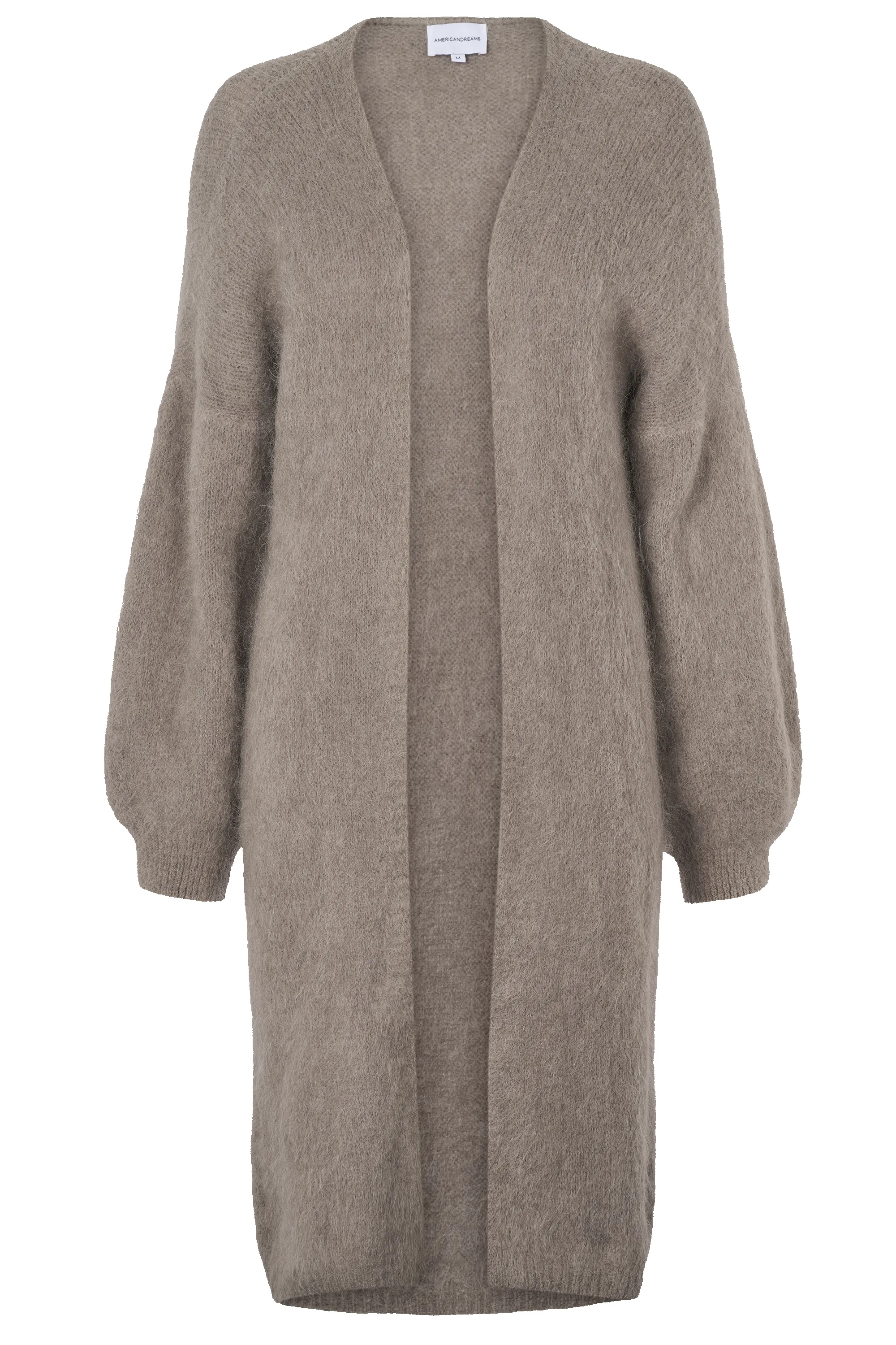 June Long Alpaca Cardigan Light Taupe sold by Americandreams