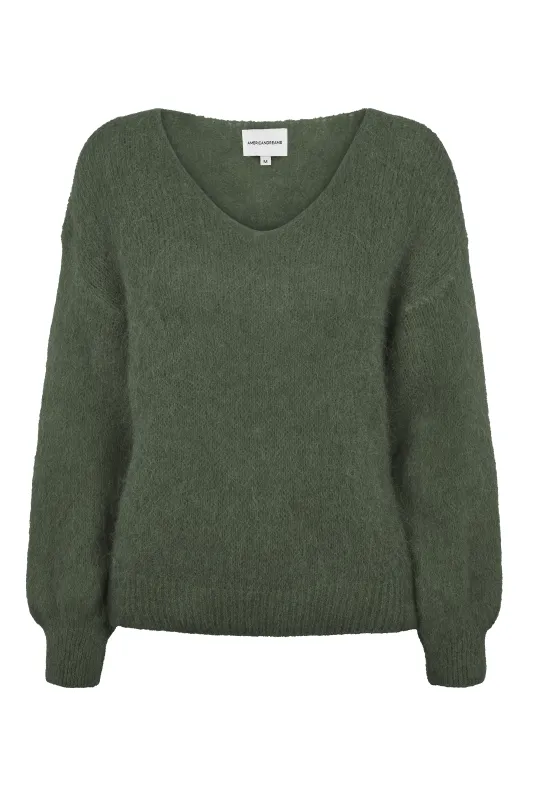 Milana LS Alpaca Pullover Seaweed Green sold by Americandreams