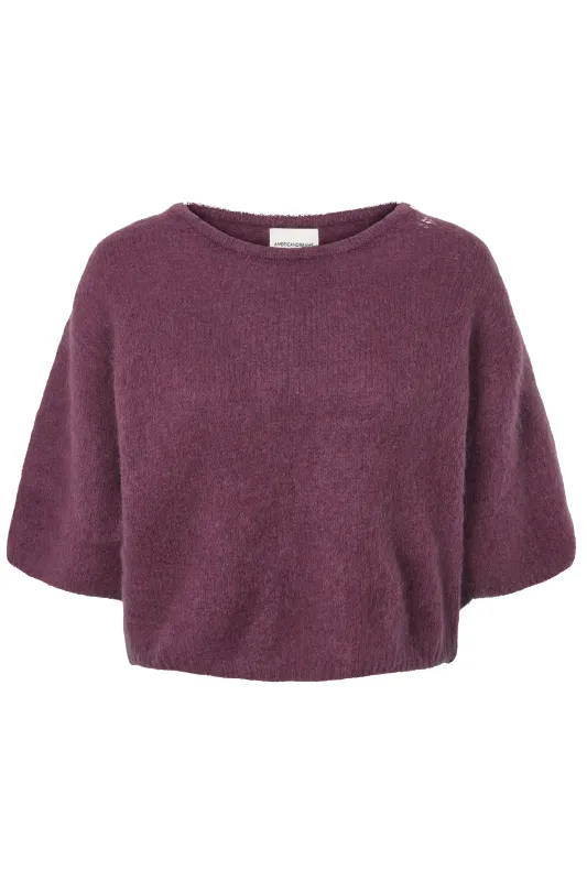 Josie Pullover 3/4 Short Sleeves Bordeaux sold by Americandreams