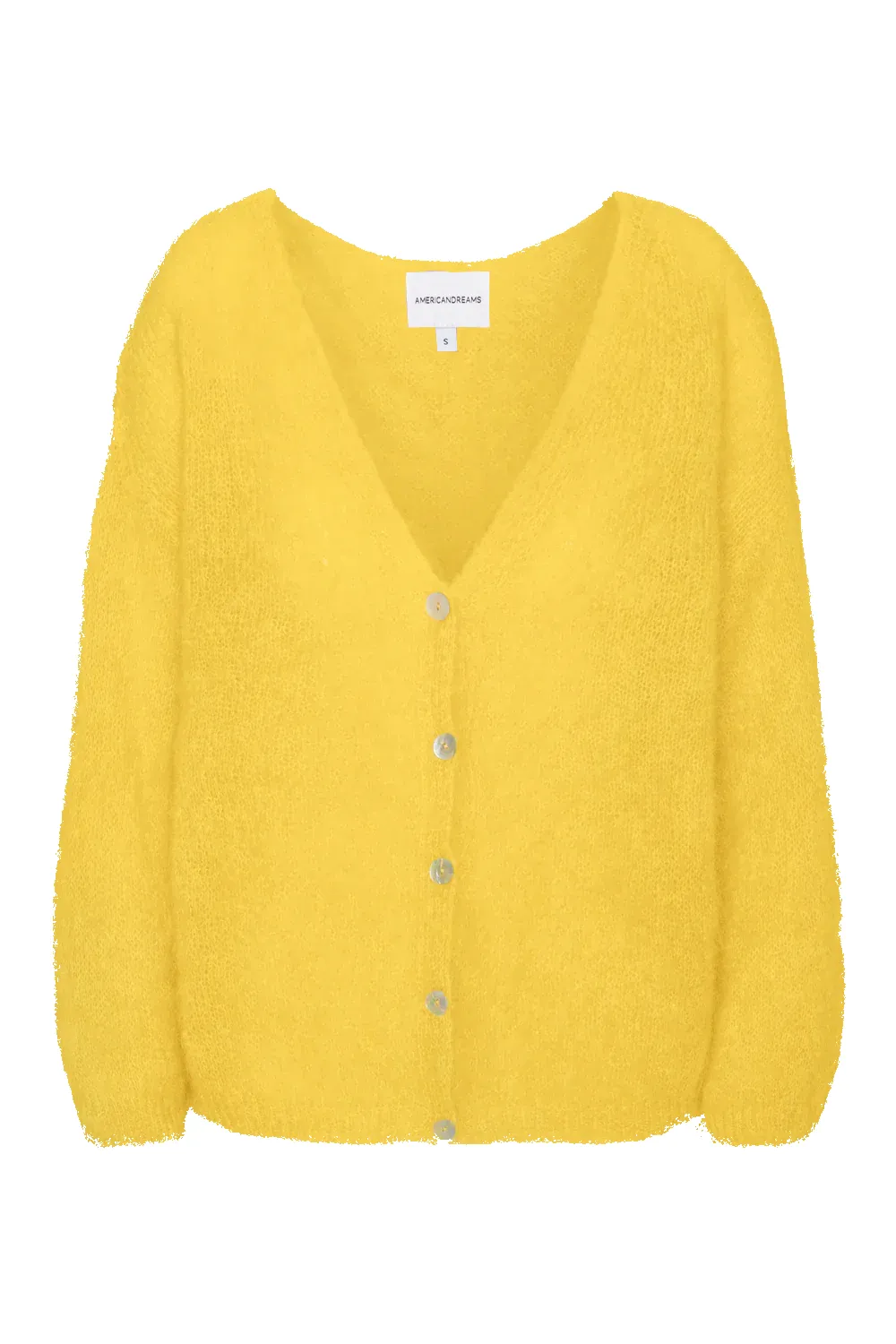 Cornelia LS Cardigan Yellow sold by Americandreams