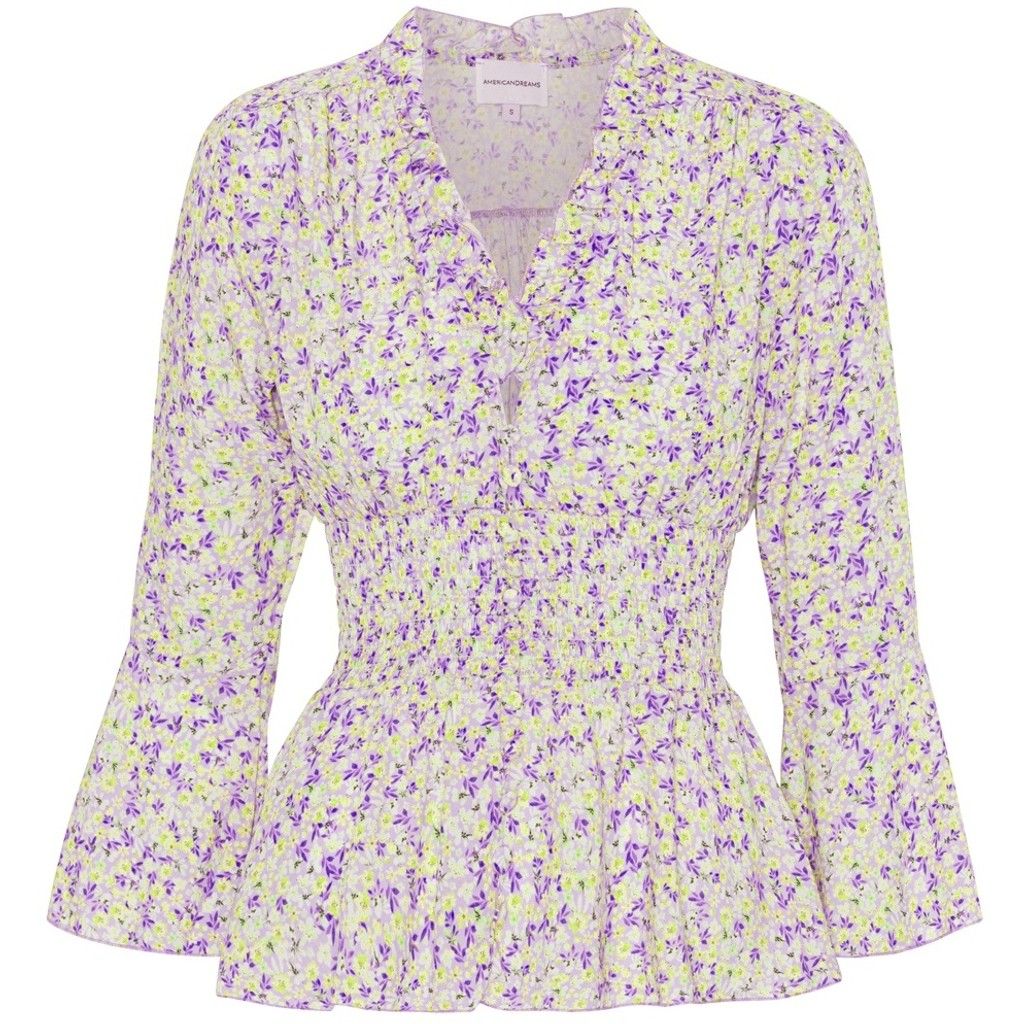 Sally Top - Lilac / Yellow Flower sold by American Dream