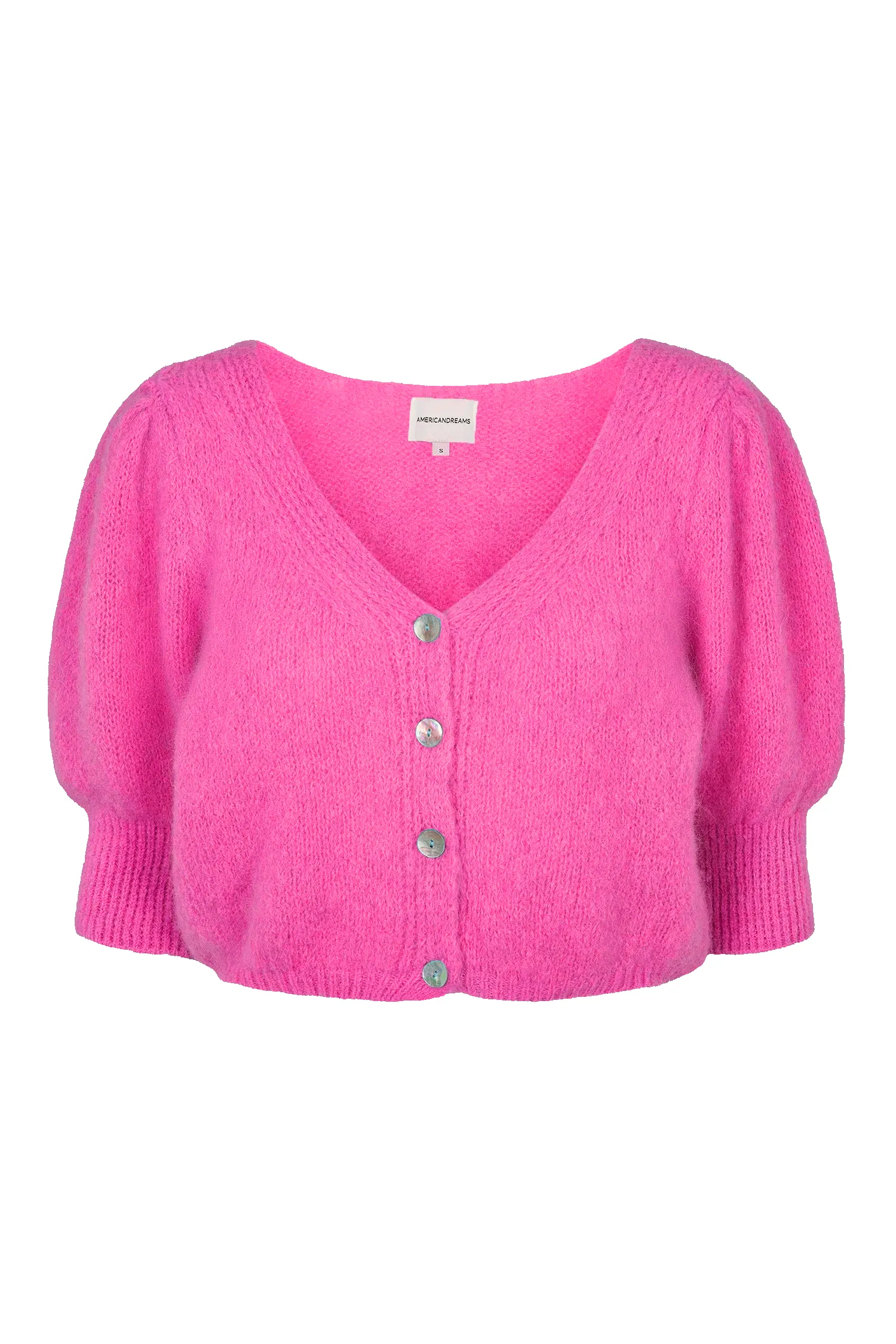 Manda Cotton Cardigan Neon Pink sold by Americandreams
